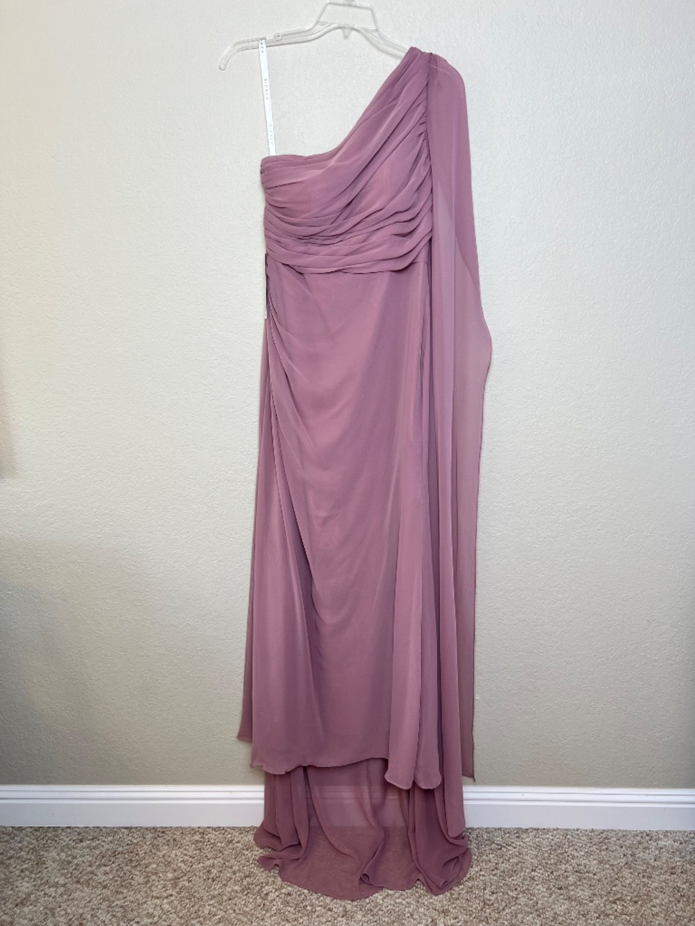 NWT - Azazie Lydia One Shoulder Dress in Vintage Mauve Sz A10 - Picture 7 of 15
